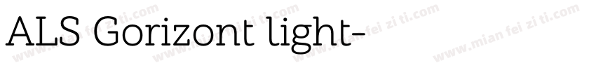 ALS Gorizont light字体转换